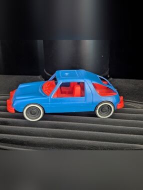 Vintage Amloid Plastic AMC Pacer Blue & Red Toy Car!